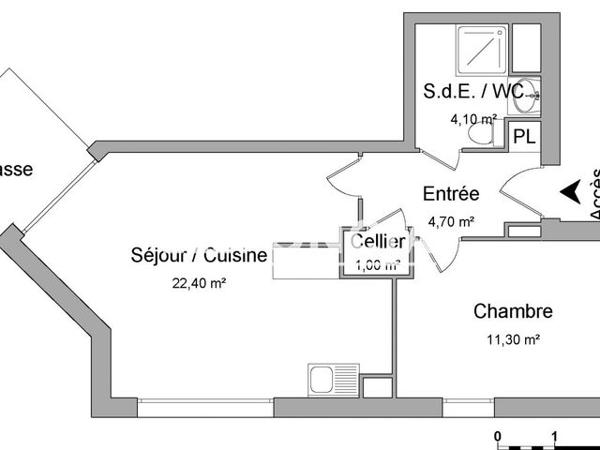 Location Appartement 2 pièces 43.5 m² - RESIDENCE POLARIS 2 Lons 64140