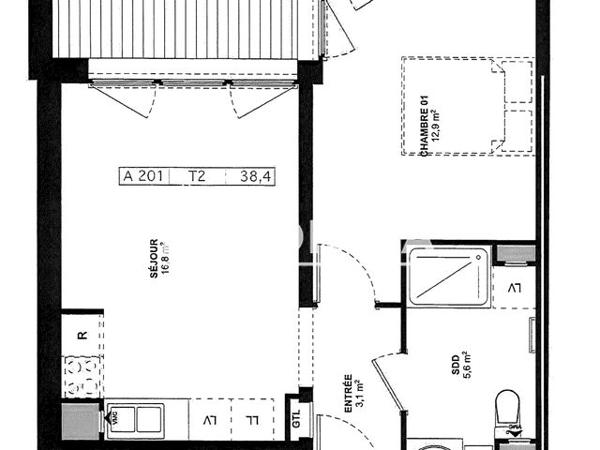 Location Appartement 2 pièces 38.4 m² - 3 RUE DES ROMAINS Reims 51100