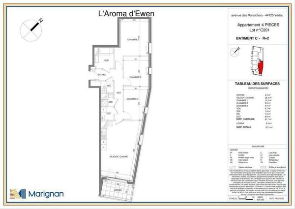 Appartement 4 pièces - 44120 Vertou