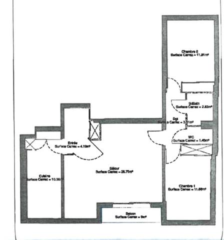 Appartement à vendre 3 pièces CHEMIN DE HALAGE ORLEANS limite SAINT JEAN DE BRAYE , bord de Loire