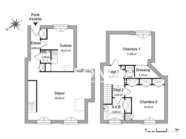 Location Appartement meublé 3 pièces 78.83 m² - 161 RUE STE CATHERINE Bordeaux 33000