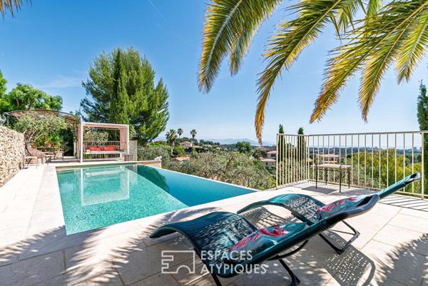 Villa provençale revisitée en belvédère face à la mer et aux montagnes – Arrière-pays Azuréen