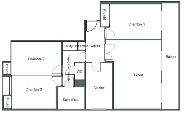 Appartement à vendre 4 pièces VERRIERES LE BUISSON (91)