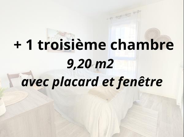 Appt récent 3 chambres, balcon et terrasse