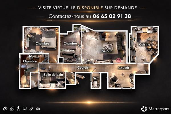 Appartement type 4, Balcon, Garage - TINQUEUX proche Reims