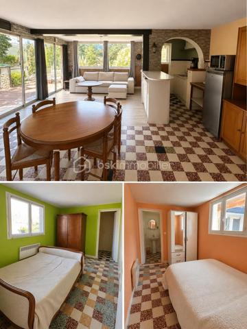 Une propriété aux multiples possibilités, dans un environnement verdoyant à Stella-Plage.

Implanté sur une belle parcelle arborée de 1 609 m², cet ensemble immobilier se compose de deux maisons d'habitation indépendantes, offrant une configuration particulièrement intéressante pour une résidence principale ou secondaire, un projet familial ou encore un investissement locatif.

La maison principale, construite dans les années 60, développe environ 99 m² habitables de plain-pied.

Elle se compose d'une belle pièce de vie lumineuse avec cuisine ouverte, prolongée par une véranda et une agréable terrasse avec pergola d'environ 25 m², exposée sud-ouest, idéale pour profiter pleinement des beaux jours et du jardin.

L'espace nuit accueille deux chambres, ainsi qu'une salle d'eau.

La seconde maison, totalement indépendante, développe environ 55 m² et dispose de son propre accès et de son allée privative.

Elle comprend une pièce de vie avec sa kitchenette, deux chambres dont une avec la salle de bain. 

Cette seconde habitation constitue un véritable atout : maison d'amis, logement pour la famille, location saisonnière ou gîte selon votre projet.

L'ensemble bénéficie d'un grand terrain paysager de 1 609 m², un atelier et une cave, offrant espace, tranquillité et de belles possibilités d'aménagement.

Située à Stella-Plage, station balnéaire recherchée de la Côte d'Opale, la propriété permet de profiter à la fois d'un environnement calme et verdoyant, de la proximité de la plage, des commerces et des nombreuses activités de la station.

À retenir :

Deux habitations indépendantes
Environ 154 m² habitables au total
Maison principale de plain-pied d'environ 99 m²
Seconde maison d'environ 55 m² avec accès indépendant
Parcelle de 1 609 m²
Terrasse/pergola exposée sud-ouest
4 chambres au total
Fort potentiel pour résidence familiale, secondaire ou projet locatif

Un bien atypique à Stella-Plage, à découvrir pour son environnement, ses volumes et surtout les nombreuses possibilités offertes par ses deux habitations indépendantes.

📞 Envie d’en savoir plus ou de découvrir cette propriété ? Contactez-moi dès maintenant pour organiser une visite et échanger sur votre projet.