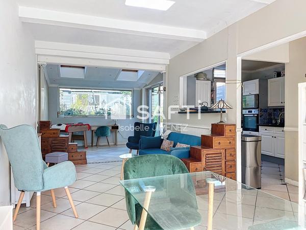 Maison 4 pièces de 85 m2 avec dépendance de 16 m2, jardin, garage, possibilité d'une 4ème chambre