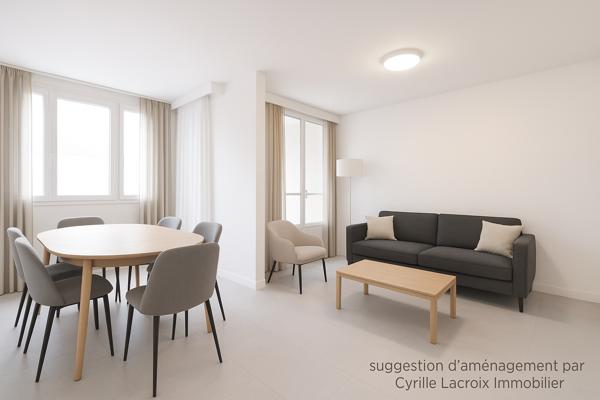 Ermont (95120) Ermont centre, appartement de 4 pièces, 2 chambres de 66 m2, avec cave.