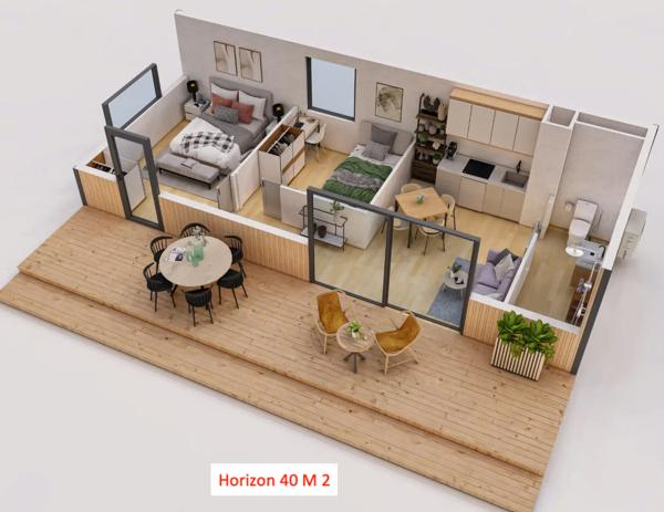 Maison 1 pièce - 15 m²