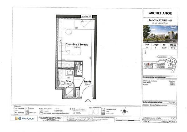 Appartement 1 pièce - 44600 Saint-Nazaire