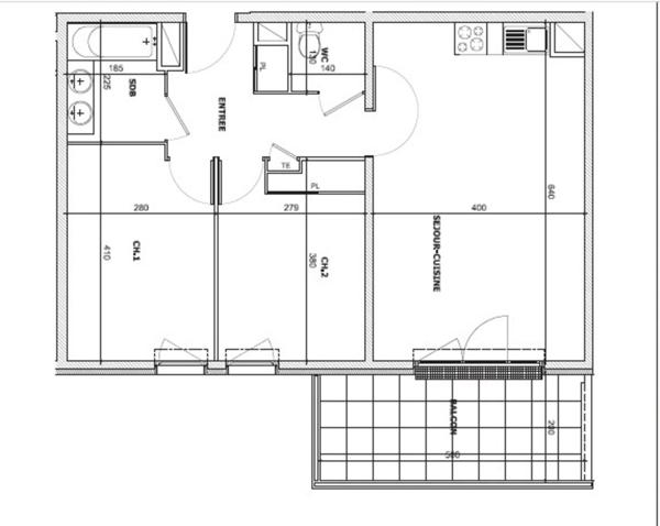 Dpt Bouches du Rhône (13), à vendre MARSEILLE 11EME ARRONDISSEMENT appartement T3 avec terrasse