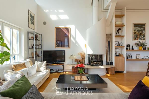 Ancienne manufacture de céramique réhabilitée en loft avec rooftop