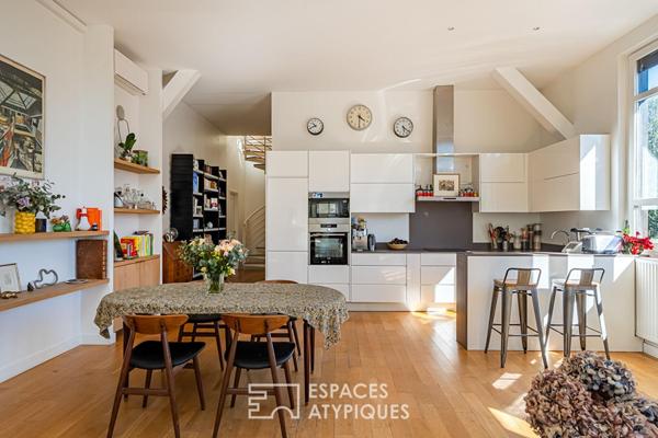 Ancienne manufacture de céramique réhabilitée en loft avec rooftop