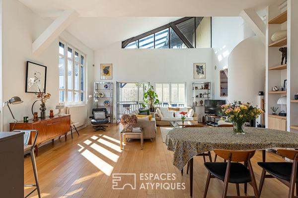 Ancienne manufacture de céramique réhabilitée en loft avec rooftop