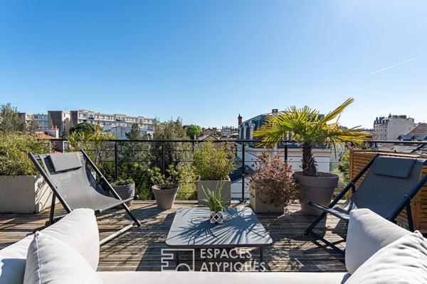 Ancienne manufacture de céramique réhabilitée en loft avec rooftop