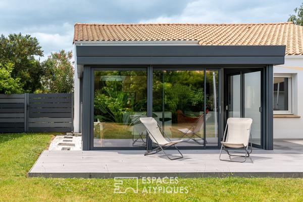 Maison de plain-pied rénovée avec jardin