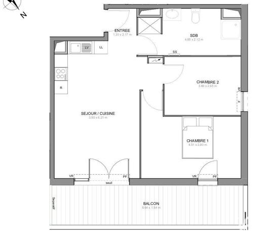 Appartement à vendre 3 pièces 59 m² Draguignan