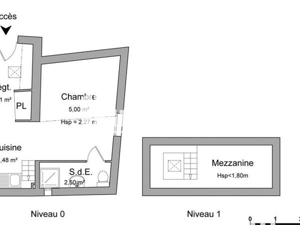 Location Studio meublé 16.29 m² - 2 RUE DES BUCHERONS Saint Germain En Laye 78100