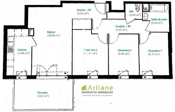 Appartement à vendre 4 pièces 78 m² Guyancourt