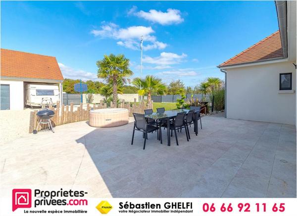 maison de plain-pied avec 3 chambres-garage-appentis-terrain de 2880 m²