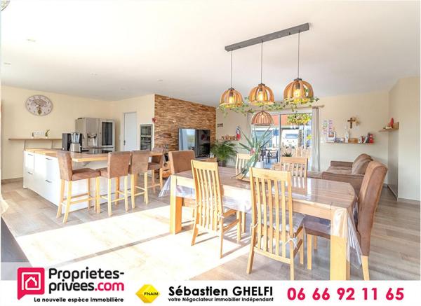 maison de plain-pied avec 3 chambres-garage-appentis-terrain de 2880 m²