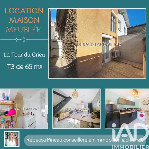 Location maison 3 pièces 65 m² La Tour-du-Crieu