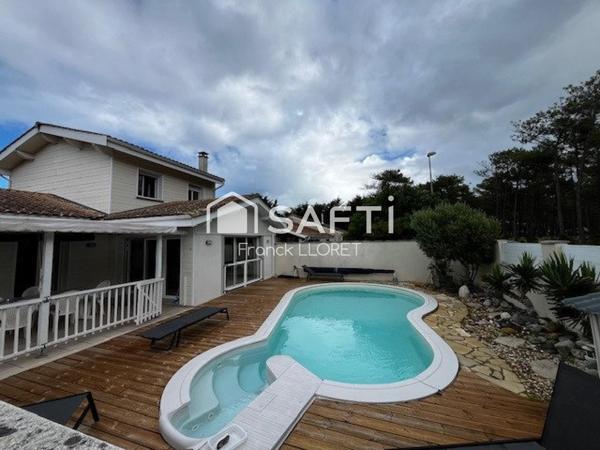 Hourtin plage maison 4 chambres, piscine