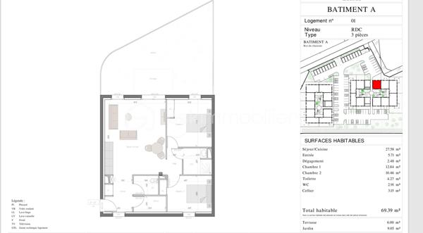 Appartement de 70 m²