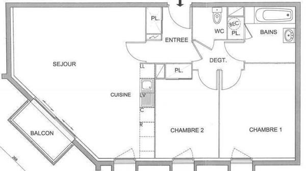 Appartement 3 pièces - 44300 Nantes -  Bout des Landes