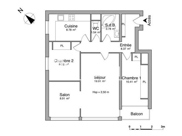 Location Appartement 4 pièces 71.56 m² - 7 RUE JOFFRE Thionville 57100