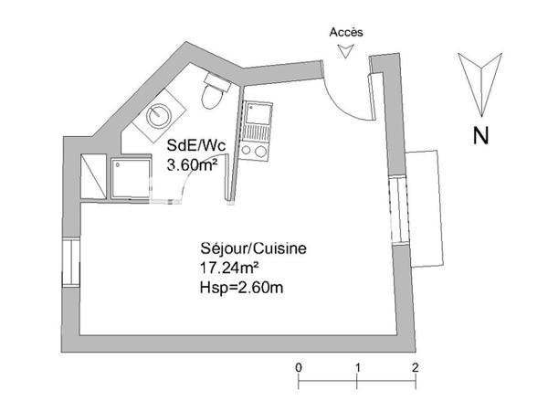 Location Studio 20.84 m² - 33 RUE SAINT JACQUES Beziers 34500
