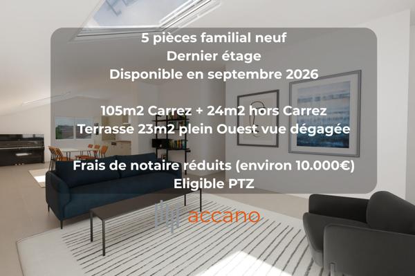 Grand appartement familial avec vue dégagée