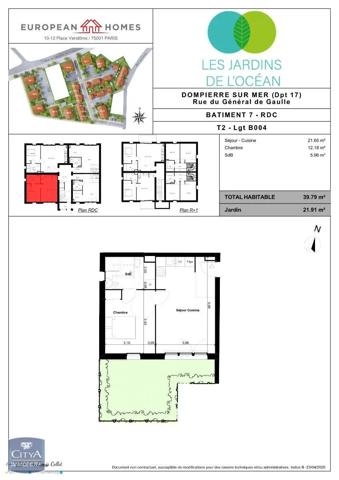 Appartement à louer 2 pièces 39.79m² Dompierre-sur-Mer (17139)