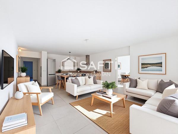 Appartement T3/T4 avec terrasse et jardinet dans résidence de standing