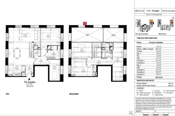 T6 duplex dans le Château de Grand Champ avec 3 parkings