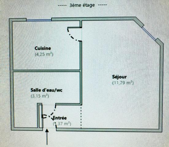 Clichy (92110) Studio Clichy La Garenne centre ville