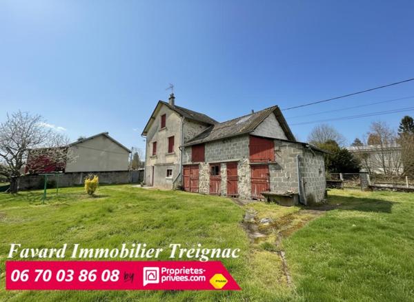 Maison à rénover, grand terrain constructible, secteur calme, 19370 Chamberet