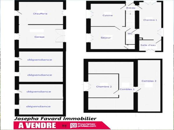 Maison à rénover, grand terrain constructible, secteur calme, 19370 Chamberet
