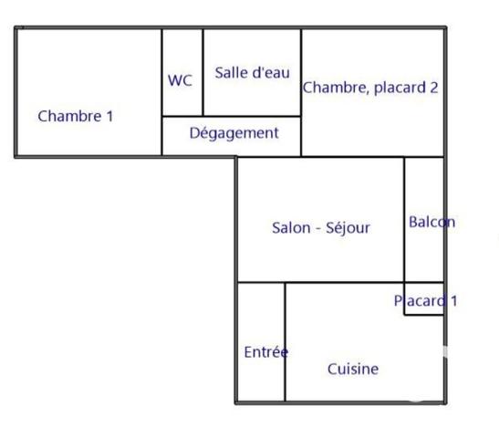 Appartement 3 pièces de 55 m² à Rennes (35000)