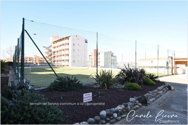 Studio 19 m² avec terrasse - Résidence avec ascenseur, piscine, terrain de tennis, boulodrome