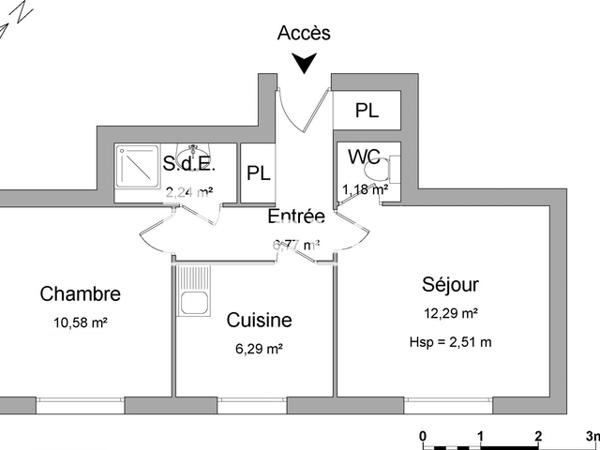 Location Appartement 2 pièces 39.35 m² - RESIDENCE ARQUEBUSE Dijon 21000