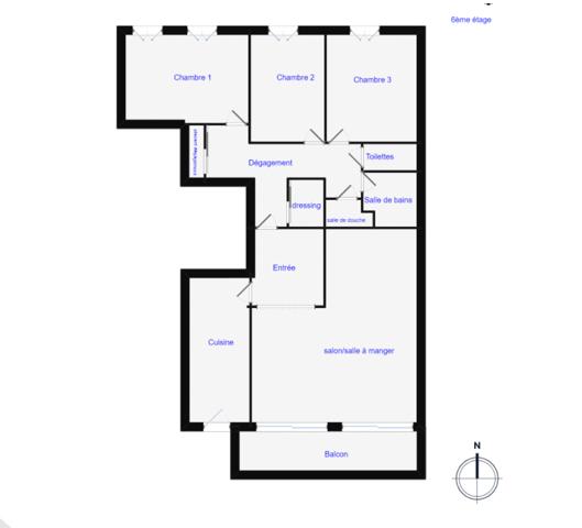 Appartement Marseille 4 pièce(s) 93 m2 avec BELLE vue