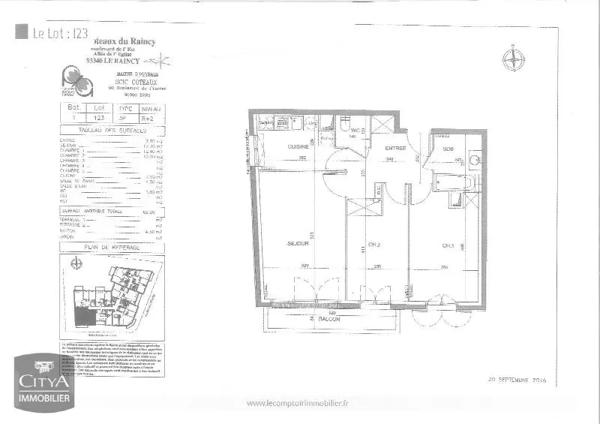 Appartement à louer 3 pièces 62.2m²