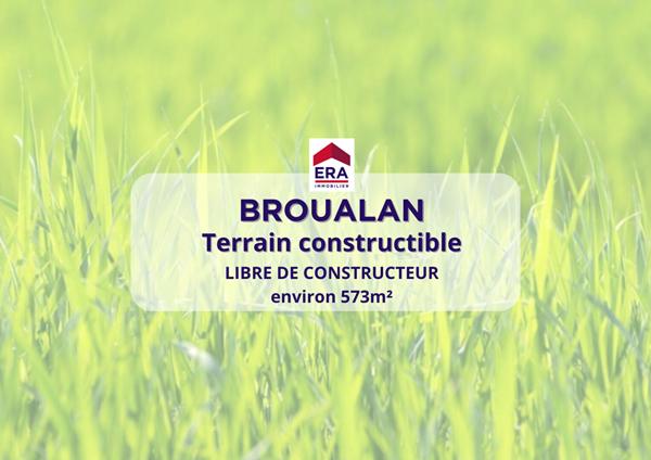 Terrain constructible à vendre Broualan 573 m2