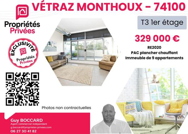 Appartement Vetraz Monthoux 3 pièce(s) 65.94 m2