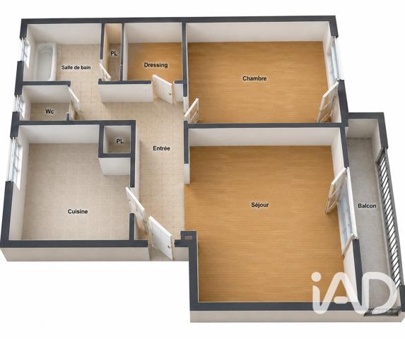 Appartement à vendre 2 pièces 49,6 m² Paris 15