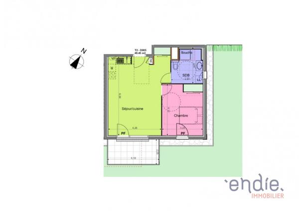 Emplacement idéal Chevigny St Sauveur T2 NEUF AVEC JARDIN