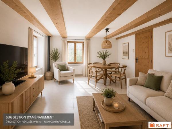 GROS POTENTIEL – MAISON + DÉPENDANCES – POSSIBILITÉ DE CRÉER PLUSIEURS LOGEMENTS – PROCHE SUISSE