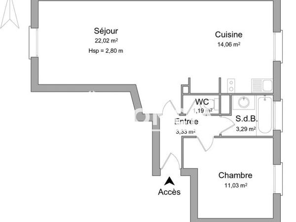 Location Appartement 2 pièces 54.9 m² - 6 PLACE MAURICE GILLET Brest 29200