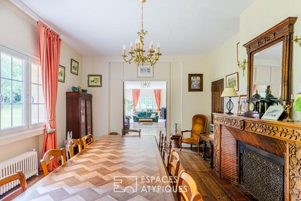 Ancien relais de chasse du XVIIIe siècle, et son parc verdoyant proche Chantilly